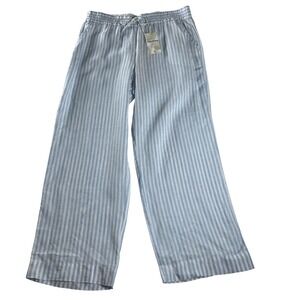Tommy Bahama Blue and White Striped Wide Leg Pants